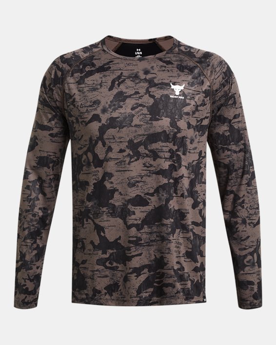Men's Project Rock Iso-Chill Long Sleeve in Brown image number 3